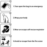 Mantas ignífugas Capa Ignífuga De Silicona Espesa, Traje De Escape De Auto Rescate contra Incendios Reutilizable, Manta De Aislamiento De Emergencia del Hotel, Talla Grande