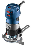 Routers Juego de herramientas BOSCH GKF125CEK Colt 1.25 HP (máximo) Kit de router de palma de velocidad variable con guía de borde