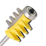 Bestgle 1/4" Caña Fresa para Cono Tenon Fresas de Carpintero para Trabajar la Madera Herramientas de Cola Router Shank ferrocarril