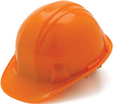▶ Casco de seguridad con carraca de 6 puntos, color naranja