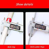 ▶ Escalera de Cuerda de Escape, Escalera de Fuego de Aleación de Aluminio, Equipo de Escape Fuego Cuerda de Alambre Escaleras de Emergencia contra Incendios(Size:8M/26.3FT)