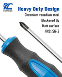 ▶ Set 6 PCS, Professional Cushion Grip 3 Phillips and 3 Flat Head Tips Screwdrivers Non-Slip for Repair Home Improvement Craft