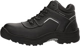 Skechers, Bota Industrial para Hombre, Burgin-Sosder 77144, Cuero Negro en Relieve, 28 Ancho Medio