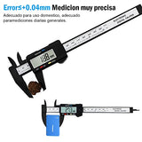 Electrónica Digital Calibrador de Pantalla 6’’ LCD Metric Conversion Entre 6 Inches y 150mm,Calibrador Impermeable Digital Abrazaderas