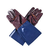 ▶ Guantes de Soldador Guantes de Soldadura Cuero de Cuero Suave de Soldadura Resistente a la Soldadura Guantes de Soldador extendido de Cuero de Cuero Resistente al Calor