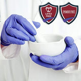 ▶ Guantes de nitrilo para examen médico, XL, paquete de 100 – Guantes desechables con clasificación quimioterapia para médicos y enfermeras, guantes sin látex ni polvo para hospital, uso doméstico, cocina