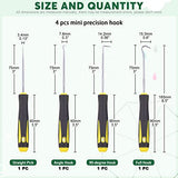 KEADIC Juego de 8 alicates de anillo de 7 pulgadas con gancho que incluye recto/doblado/mandíbula/puntas de clip C y gancho de extracción de precisión, anillo de cierre de aceite interno/externo Ki