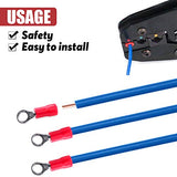 💢Hilitchi - 100 Conectores de Alambre eléctrico aislados de Calibre 22-16 (M4, Rojo)