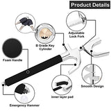 Turnart Cerradura de volante universal antirrobo con 3 llaves para automóvil, camión, SUV, furgoneta (negro)
