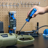 ▶ NEIKO  Juego de destornilladores magnéticos | 10 piezas | Phillips y de cabeza plana | Acero al cromo vanadio tratado térmicamente | Punta ranurada con mango acolchado antideslizante | Kit de herramientas para destornilladores pequeños