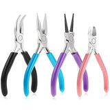 ▶ Juego de 4 Alicates para Joyas, Pinzas para Bisuteria y Joyeria Herramientas, Alicates de Joyería, Alicates para Hacer Joyas, Kit de Fabricación de Joyas para Suministros de Fabricación de Joyas.