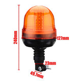 SUNWAN Baliza ámbar intermitente, 60 LED giratorio flexible DIN, 12 V/24 V luz de advertencia para tractor, camión, SUV, barco
