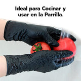 ▶  Guantes de Nitrilo Parrilleros - 15 Pares de Guantes para el Asador de Alto Rendimiento - Ideal para Cocinar y Usar en la Parrilla - Pack de 5 Paquetes de 3 Pares de Guantes c/u