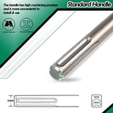 ▶ Broca cincel Sds Max Bits 12 pulgadas - Sds Max Cincel Bit - Juego de brocas de martillo rotativo - Juego de brocas de mampostería - Herramientas de demolición - 3 cinceles puntiagudos, cinceles planos