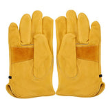 ▶ Guantes de soldador de cuero Doble capa corta CALOR DE CALOR DE PROTECCIÓN Guantes de estufa XL 1 Pair, guantes resistentes a los cortes