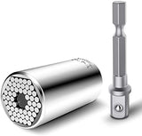 ▶ Universal Dado Llave Ajustable Juego Vaso, Dado Universal, Juego De Adaptadores Multifuncional, Set Universal Adaptador Enchufe Gator Grip Llaves Vaso 7 – 19 mm Ajustable