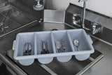 Rubbermaid Commercial FG336200GRAY - Cubertero con 4 compartimentos, color gris