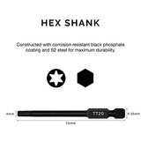 ▶ NEIKO Juego de brocas Torx de 11 piezas, tamaños TT6 a TT40 | Puntas Torx magnéticas a prueba de manipulaciones | 3 vástagos de liberación rápida | Acero S2 de alta calidad | Compatible con taladros eléctricos y atornilladores de impacto