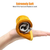 ▶ Guantes de  soldador Tig de piel de cabra con cuero de vaca extra largo, resistente al calor/fuego, barbacoa/almacén/resistente/guantes de manejo de animales, extremadamente suaves y flexibles, 1 par
