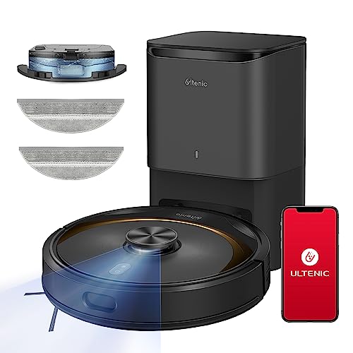 ▶ Elite Robot aspirador autovaciado para 45 días manos libres, robot aspirador y fregona combinado con navegación LiDAR, potencia fuerte, aplicación, control remoto/voz, ideal para pelo de mascotas, piso duro y alfombra