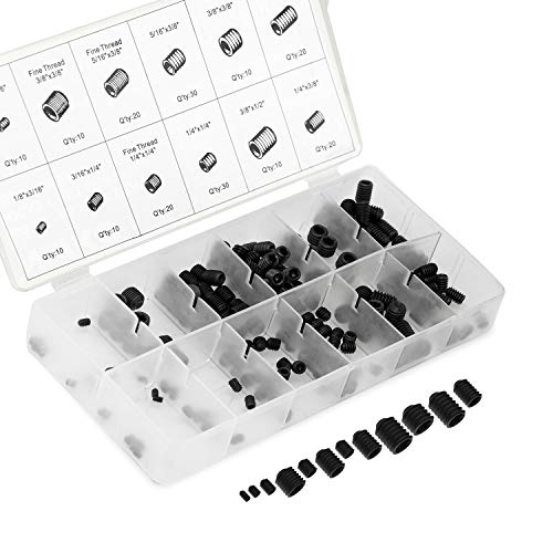 NEIKO ® 50484A Hex/Allen Head Socket Screw Assortment, Steel | 200-Piece Set