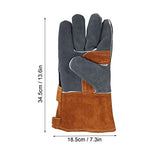 ▶ Guantes ignífugos de protección para Barbacoa Guantes de Cocina para Exteriores Resistentes al Calor ignífugos portátiles para soldar Café