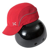 ▶ Gorra de Seguridad, Ligera, de Seguridad, Resistente, protección para la Cabeza, Transpirable, Gorra de protección para la Cabeza (M18109H-rojo-ala Corta)
