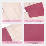 ▶ Guantes Jardinería  para mujeres y hombres, guantes de poda de rosa, piel de cerdo, resistencia a pinchazos, manga larga, guantes de jardín a prueba de espinas, guantes de trabajo de jardín con protección del antebrazo (M, rosa)