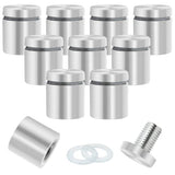 🔩 Litoexpe 24 tornillos de separación para letreros, 2 x 2,5 cm de acero inoxidable para soportes de pared, tornillos publicitarios, accesorios de vidrio para letreros acrílicos, obras de arte de vidrio