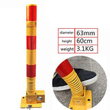 ▶ Bolardos para Entrada de Auto, bolardo de Barrera de Seguridad de 23.6"con Cinta Reflectante, Poste de estacionamiento de bolardo de Calle de fácil instalación (Color : Red) (Red)