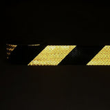 AISEY Cinta reflectante de precaución, impermeable, amarillo y negro, para exteriores, 2 pulgadas x 30 pies