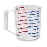 Rubbermaid Commercial Products FG321000CLR - Vaso medidor, 1 taza, transparente, FG321000CLR