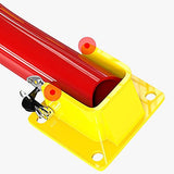 ▶ Barrera de estacionamiento Plegable para Garaje U Cicatriz Bloqueo de Espacio de estacionamiento Poste de estacionamiento de Seguridad Entrada de bolardo con Cerradura y Pernos