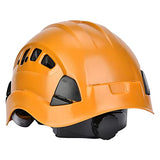 ▶ Casco de protección industrial, material de calidad cómodo de llevar Casco de seguridad de tela suave para espeleología(28 * 21 * 18cm-naranja)