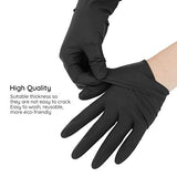 ▶ Guantes para colorear el cabello, guantes de goma negros gruesos de 12 pulgadas, sin polvo, 16 unidades, de látex, reutilizables, lavables, accesorios de tinte para el cabello, para salón, jardín, limpieza del hogar, tamaño mediano
