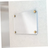 🔩 Mobestech 24 Piezas De Acero Inoxidable Clavos Publicitarios Soporte De Letrero Soporte De Vidrio Tornillos Blancos Soportes De Letrero Tornillos De Separación Soportes De Separador De