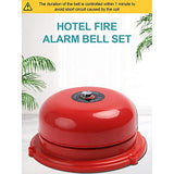 100dB High-Decibel Fire Alarm Bell tipos de huelga interna de acero inoxidable de 6 pulgadas Campana eléctrica utilizada para alarma de incendio evacuación de emergencia escuela estación