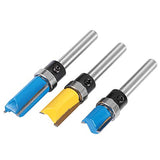 ▶ 3 Unids 1/4 Pulgadas De CarpinteríA Fresa Fresa Cojinete Buje Trim Router Bit Set Edge Edge Slotting Router