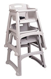 Rubbermaid Commercial Products - Silla alta Rubbermaid Platinum, robusta, con asiento para jóvenes, platino, lista para montar,