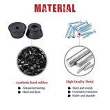 💢Hilitchi - Almohadillas de goma redondas negras con tornillos a juego con arandela de acero inoxidable integrada para tabla de cortar, amplificadores, mesas de escritorio, sofás (kit surtido)