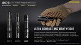 Combo: NITECORE MH12S USB-C - Linterna recargable de 1800 lúmenes con batería extra NL2140 de 4000 mAh y cable USB Eco-Sensa incluido