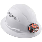 ▶ KLEIN TOOLS  Casco Duro, Ligero, Estilo de ala Completa ventilada, Acolchado, autoabsorbente, Resistente al Olor, Color Blanco