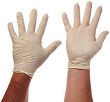 ▶ Multiusos guantes de látex, sin polvo, extragrande, 100 unidades), color blanco