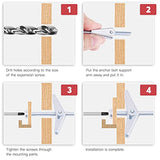 💢 Hilitchi Molly and Toggle Bolt - Perno de tuerca de acero cincado (30 unidades, 1/8 pulgadas)