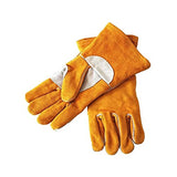▶ Guantes de Soldador Spot MUÑECO Guantes de 14"35 cm Splith Cowhide Worker Worker Gloves Reforzado Thumb Palm Revista Guante de Soldadura de Palanca Peso Ligero y ampliamente Utilizado