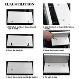 💢 Hilitchi 125 piezas de montaje de leva 3 en 1 con clavija y tuerca preinsertada con tapa hexagonal chapada en zinc para muebles, tuercas de barril para cuna, kit surtido de tornillos de conexión de muebles