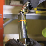 ▶ KLEIN TOOLS  destornillador de tuerca 7 en 1, destornillador magnético tiene tamaños de tuerca hexagonal SAE de 1/4 a 9/16 pulgadas, mango de agarre acolchado para mayor par