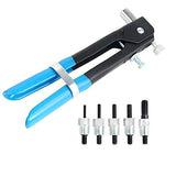 ▶ Juego de 86 tuercas de remache ciego resistente, herramienta de remache, pistola de tuerca de remache,, herramienta de inserción roscada de pistola de remache, herramientas de remachado con 80 tuercas de remache métricas surti
