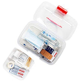 Red First Aid Clear Container Bin/Family Emergency Kit Storage Box w/Detachable Tray - MyGift