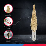 ▶ NEIKO Juego de brocas escalonadas para taladro de titanio con acero M2 Neiko 10193A